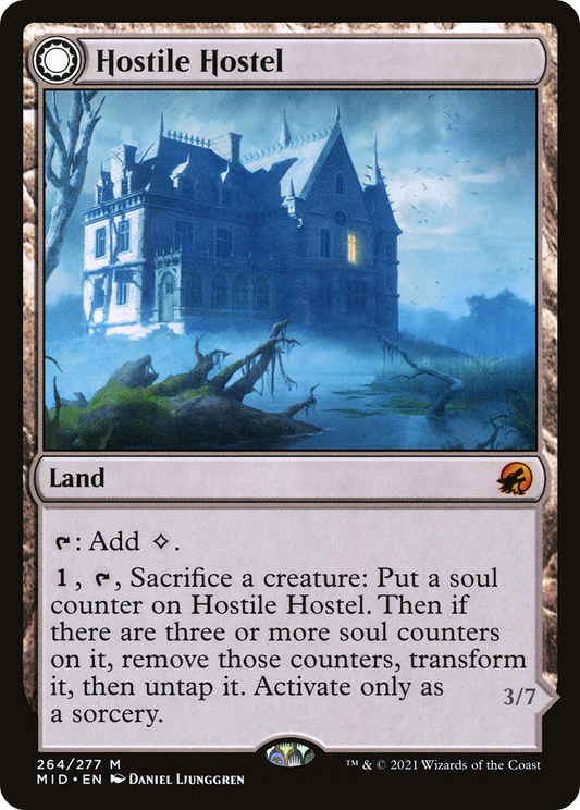 Hostile Hostel // Creeping Inn (MID-264) - Innistrad: Midnight Hunt: (Double Faced Transform) - Premium MTG Single from Wizards of the Coast - Just $0.54! Shop now at Game Crave Tournament Store