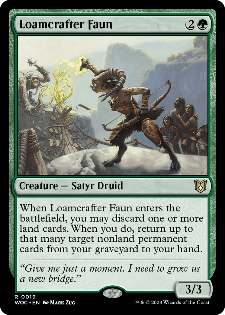 Loamcrafter Faun (WOC-019) - Wilds of Eldraine Commander - Premium MTG Single from Wizards of the Coast - Just $0.08! Shop now at Game Crave Tournament Store
