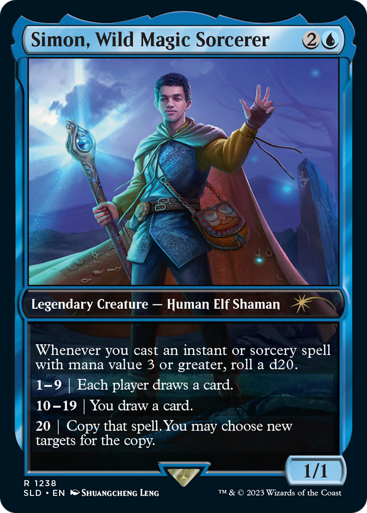 Simon, Wild Magic Sorcerer (SLD-1238) - Secret Lair Drop - Premium MTG Single from Wizards of the Coast - Just $2.95! Shop now at Game Crave Tournament Store