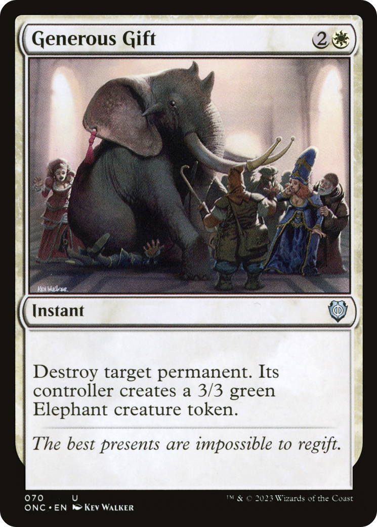 Generous Gift (ONC-070) - Phyrexia: All Will Be One Commander - Premium MTG Single from Wizards of the Coast - Just $0.23! Shop now at Game Crave Tournament Store