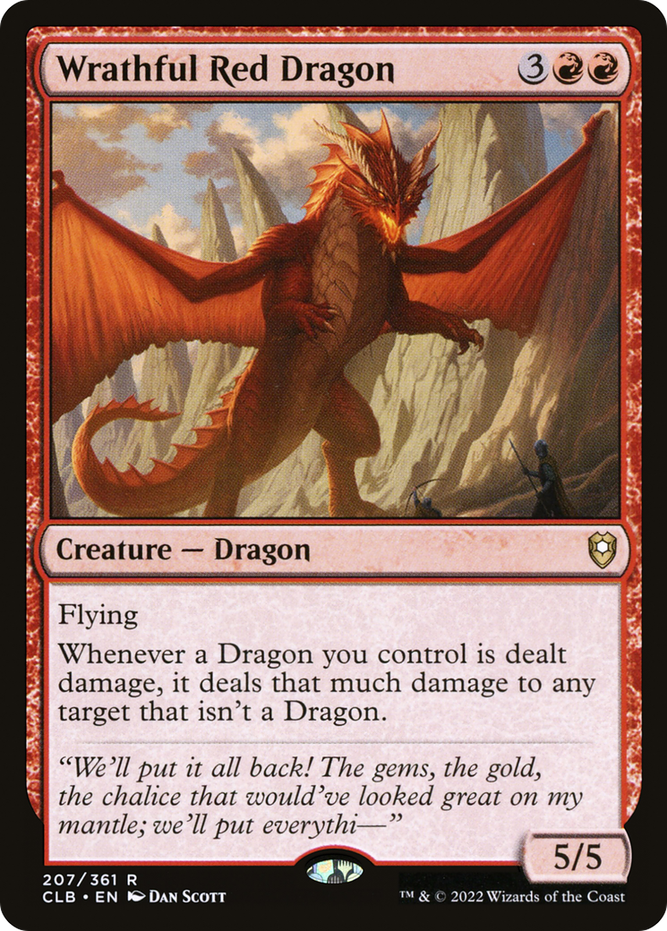 Wrathful Red Dragon (CLB-207) - Commander Legends: Battle for Baldur's Gate - Premium MTG Single from Wizards of the Coast - Just $0.40! Shop now at Game Crave Tournament Store