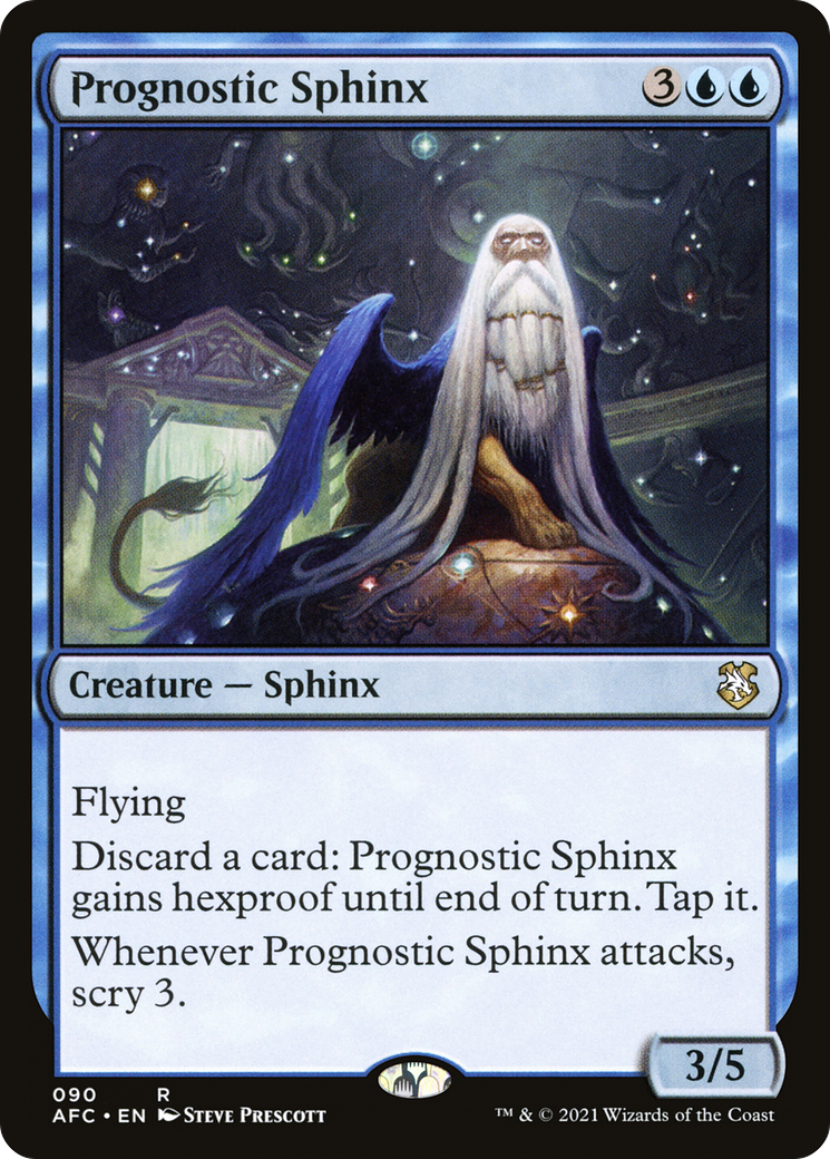 Prognostic Sphinx (AFC-090) - Forgotten Realms Commander - Premium MTG Single from Wizards of the Coast - Just $0.08! Shop now at Game Crave Tournament Store