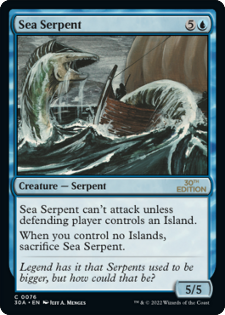 Sea Serpent (30A-076) - 30th Anniversary Edition - Premium MTG Single from Wizards of the Coast - Just $0.24! Shop now at Game Crave Tournament Store