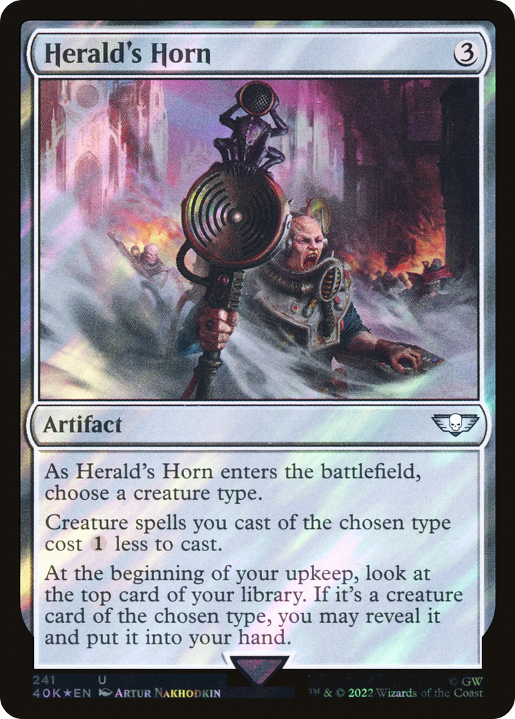 Herald's Horn (40K-241★) - Warhammer 40,000 Commander Foil - Premium MTG Single from Wizards of the Coast - Just $2.78! Shop now at Game Crave Tournament Store