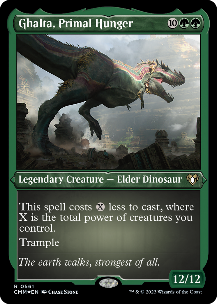 Ghalta, Primal Hunger (CMM-561) - Commander Masters Etched Foil - Premium MTG Single from Wizards of the Coast - Just $0.71! Shop now at Game Crave Tournament Store