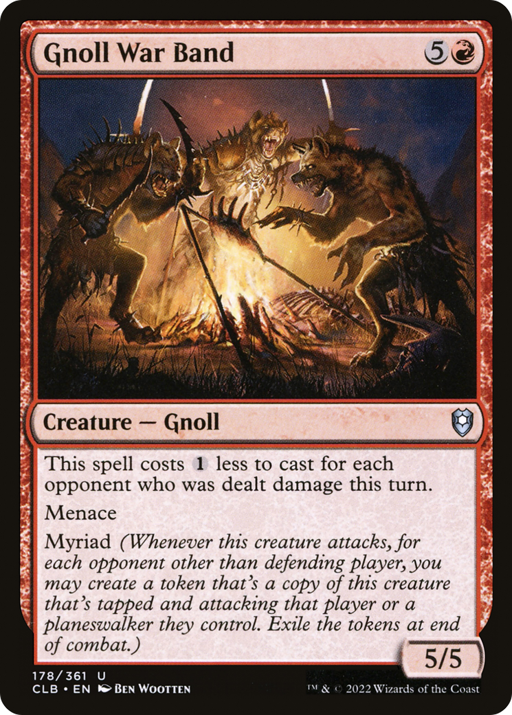 Gnoll War Band (CLB-178) - Commander Legends: Battle for Baldur's Gate - Premium MTG Single from Wizards of the Coast - Just $0.08! Shop now at Game Crave Tournament Store