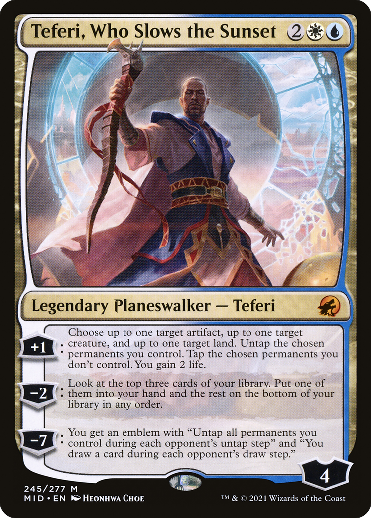 Teferi, Who Slows the Sunset (MID-245) - Innistrad: Midnight Hunt Foil - Premium MTG Single from Wizards of the Coast - Just $0.91! Shop now at Game Crave Tournament Store