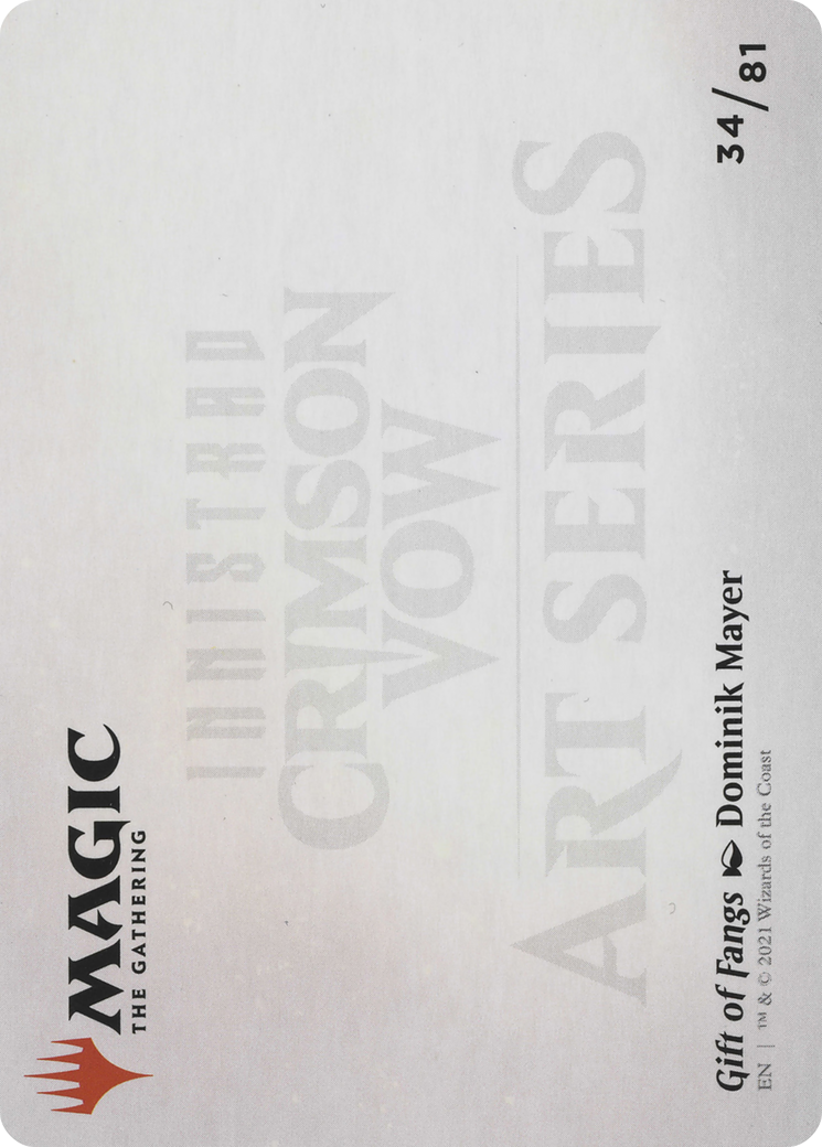 Gift of Fangs // Gift of Fangs (AVOW-034) - Crimson Vow Art Series (Borderless) Foil - Premium MTG Single from Wizards of the Coast - Just $0! Shop now at Game Crave Tournament Store