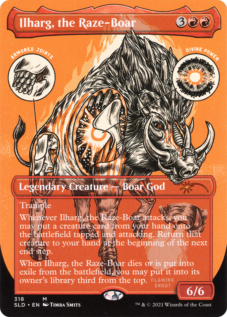 Ilharg, the Raze-Boar (SLD-318) - Secret Lair Drop (Borderless) - Premium MTG Single from Wizards of the Coast - Just $3.76! Shop now at Game Crave Tournament Store