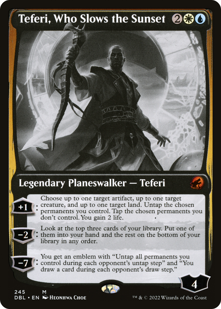 Teferi, Who Slows the Sunset (DBL-245) - Innistrad: Double Feature - Premium MTG Single from Wizards of the Coast - Just $0.82! Shop now at Game Crave Tournament Store