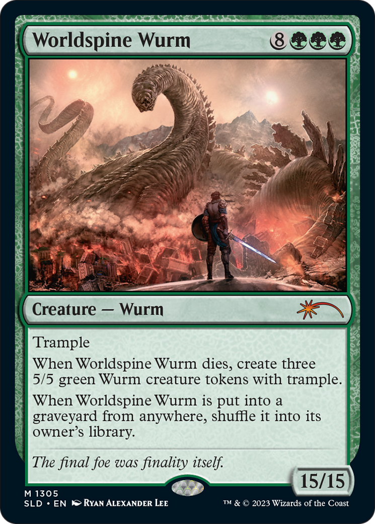 Worldspine Wurm (SLD-1305) - Secret Lair Drop - Premium MTG Single from Wizards of the Coast - Just $3.03! Shop now at Game Crave Tournament Store