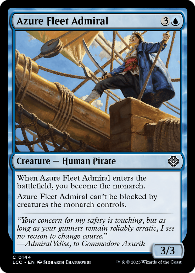 Azure Fleet Admiral (LCC-144) - The Lost Caverns of Ixalan Commander - Premium MTG Single from Wizards of the Coast - Just $0.08! Shop now at Game Crave Tournament Store