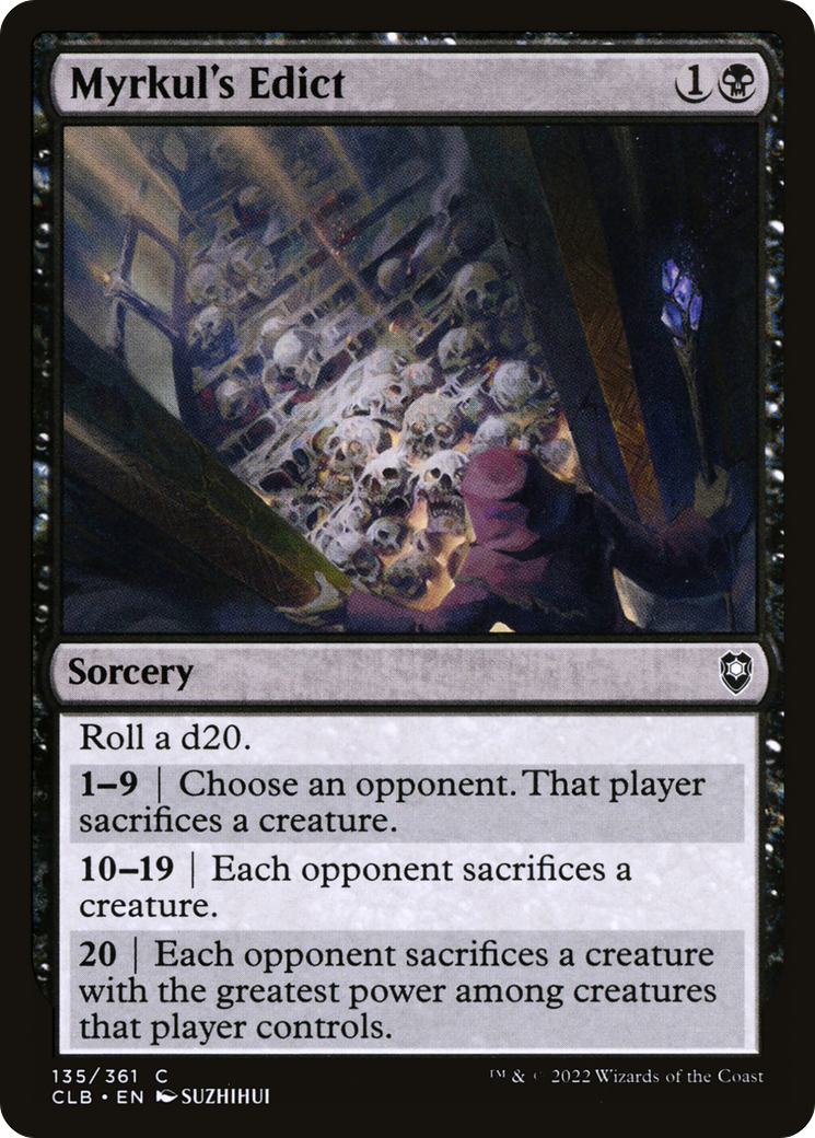 Myrkul's Edict (CLB-135) - Commander Legends: Battle for Baldur's Gate Foil - Premium MTG Single from Wizards of the Coast - Just $0.08! Shop now at Game Crave Tournament Store