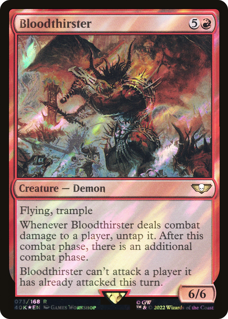 Bloodthirster (40K-73★) - Warhammer 40,000 Commander Foil - Premium MTG Single from Wizards of the Coast - Just $6.48! Shop now at Game Crave Tournament Store