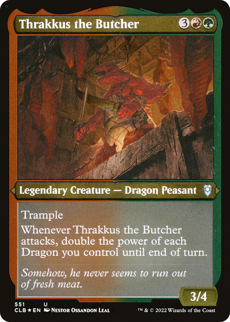 Thrakkus the Butcher (CLB-551) - Commander Legends: Battle for Baldur's Gate Etched Foil - Premium MTG Single from Wizards of the Coast - Just $0.09! Shop now at Game Crave Tournament Store