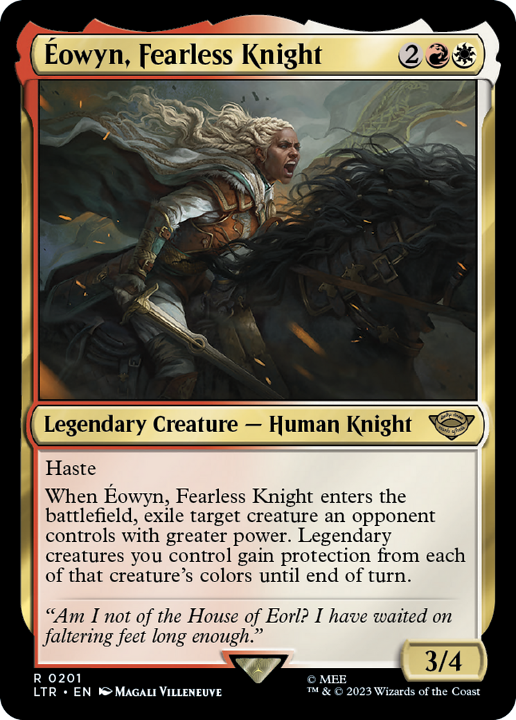 Éowyn, Fearless Knight (LTR-201) - The Lord of the Rings: Tales of Middle-earth - Premium MTG Single from Wizards of the Coast - Just $0.10! Shop now at Game Crave Tournament Store
