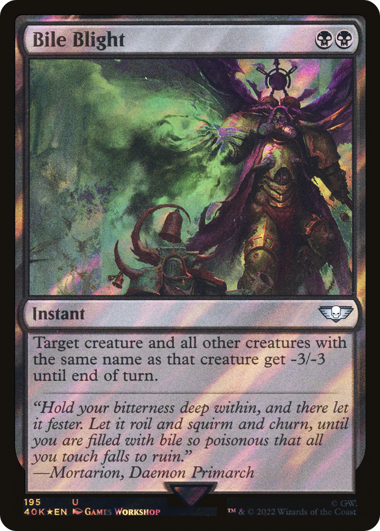 Bile Blight (40K-195★) - Warhammer 40,000 Commander Foil - Premium MTG Single from Wizards of the Coast - Just $0.08! Shop now at Game Crave Tournament Store