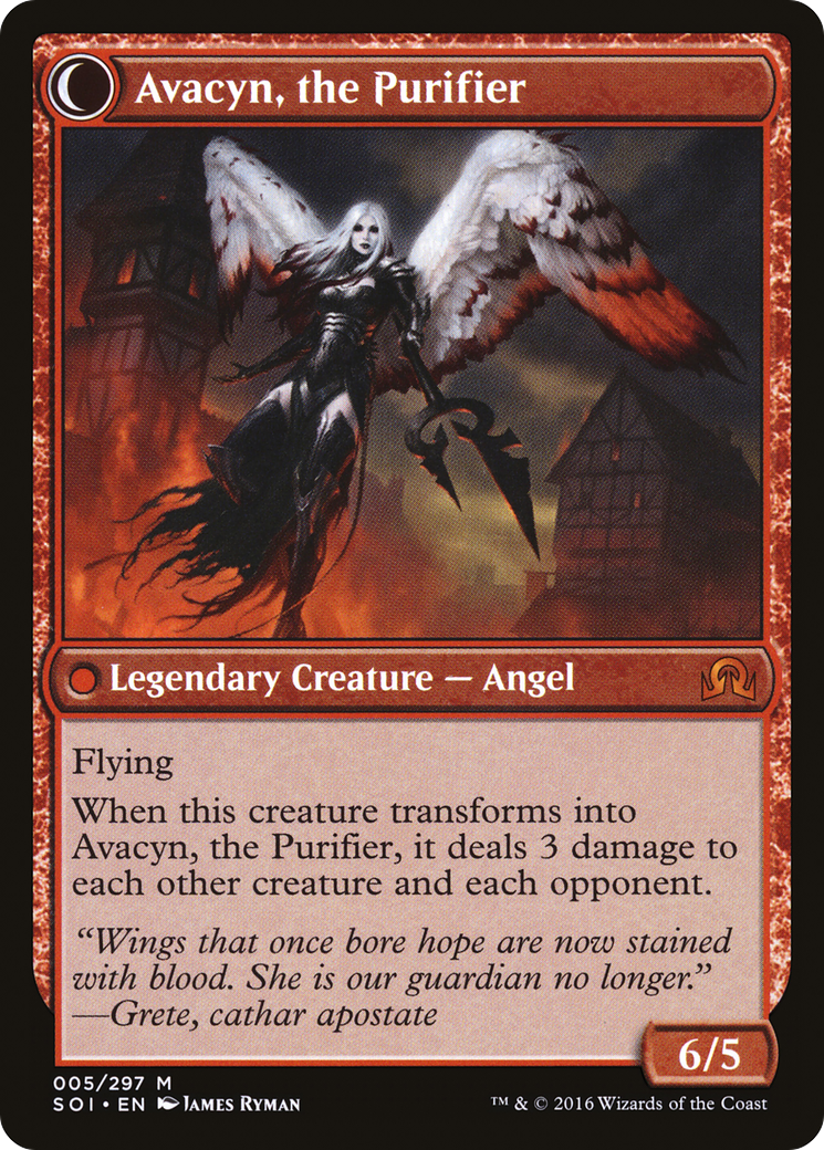 Archangel Avacyn // Avacyn, the Purifier (SOI-005) - Shadows over Innistrad: (Double Faced Transform) Foil - Premium MTG Single from Wizards of the Coast - Just $2.77! Shop now at Game Crave Tournament Store