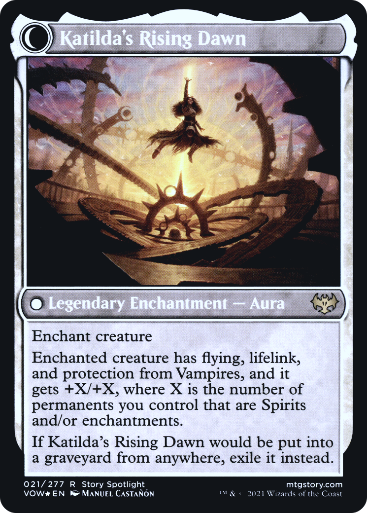 Katilda, Dawnhart Martyr // Katilda's Rising Dawn (PVOW-21S) - Innistrad: Crimson Vow Promos: (Double Faced Transform) Foil - Premium MTG Single from Wizards of the Coast - Just $0.81! Shop now at Game Crave Tournament Store