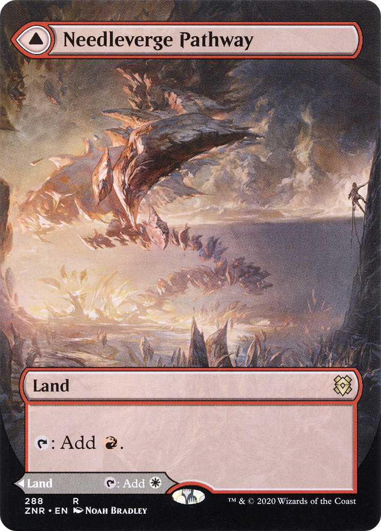 Needleverge Pathway // Pillarverge Pathway (ZNR-288) - Zendikar Rising: (Showcase) (Borderless) Foil - Premium MTG Single from Wizards of the Coast - Just $1.11! Shop now at Game Crave Tournament Store