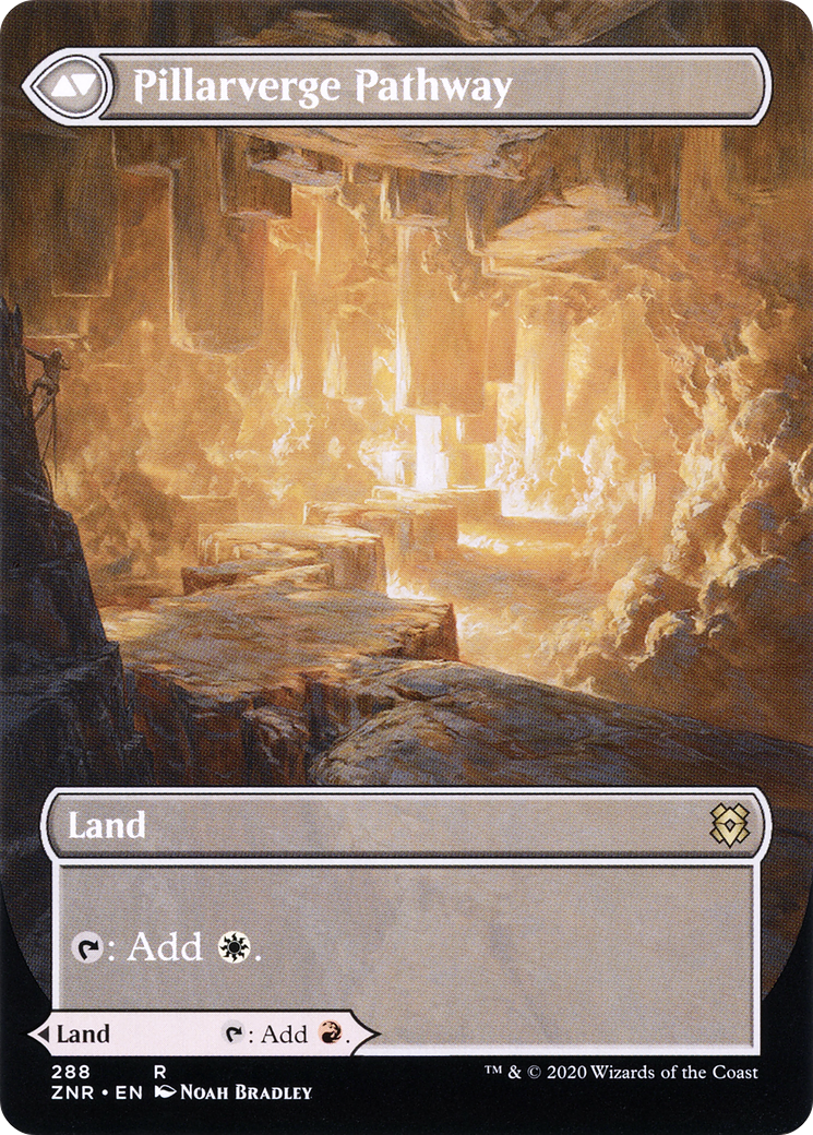 Needleverge Pathway // Pillarverge Pathway (ZNR-288) - Zendikar Rising: (Showcase) (Borderless) Foil - Premium MTG Single from Wizards of the Coast - Just $1.11! Shop now at Game Crave Tournament Store