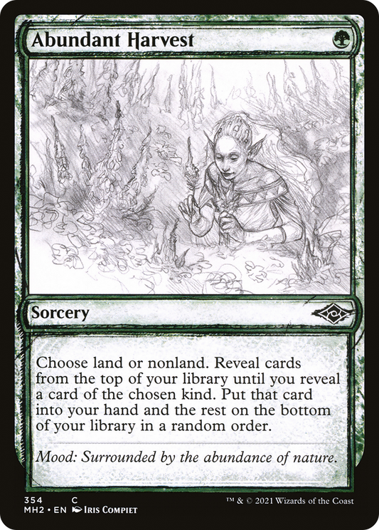 Abundant Harvest (MH2-354) - Modern Horizons 2: (Showcase) - Premium MTG Single from Wizards of the Coast - Just $0.08! Shop now at Game Crave Tournament Store