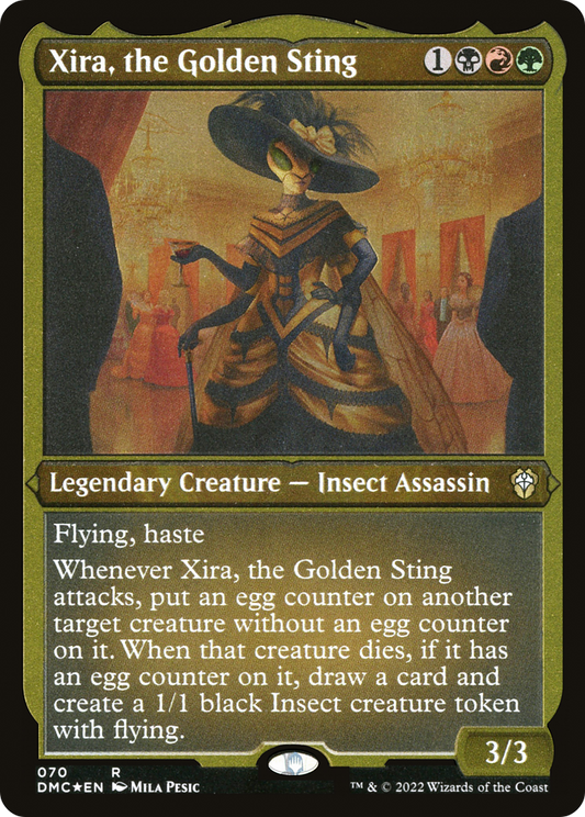 Xira, the Golden Sting (DMC-070) - Dominaria United Commander Etched Foil - Premium MTG Single from Wizards of the Coast - Just $0.25! Shop now at Game Crave Tournament Store