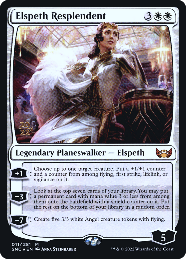 Elspeth Resplendent (PSNC-11S) - Streets of New Capenna Promos Foil - Premium MTG Single from Wizards of the Coast - Just $3.49! Shop now at Game Crave Tournament Store