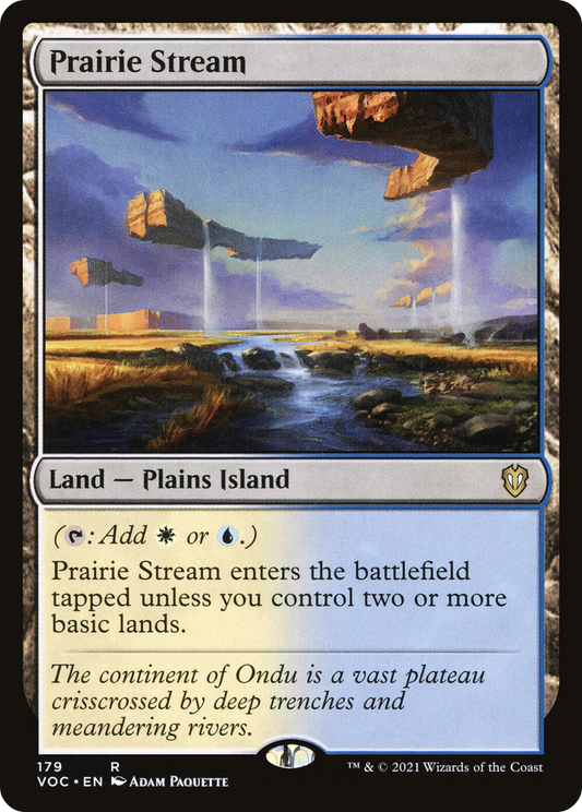 Prairie Stream (VOC-179) - Crimson Vow Commander - Premium MTG Single from Wizards of the Coast - Just $0.18! Shop now at Game Crave Tournament Store