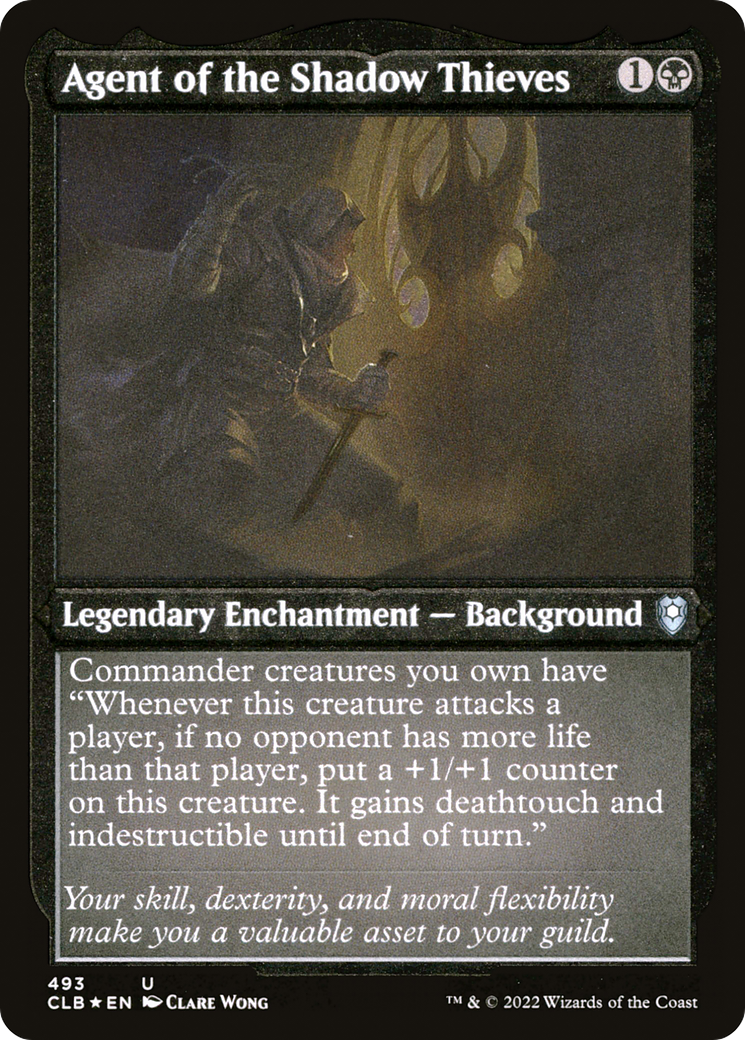 Agent of the Shadow Thieves (CLB-493) - Commander Legends: Battle for Baldur's Gate Etched Foil - Premium MTG Single from Wizards of the Coast - Just $0.08! Shop now at Game Crave Tournament Store