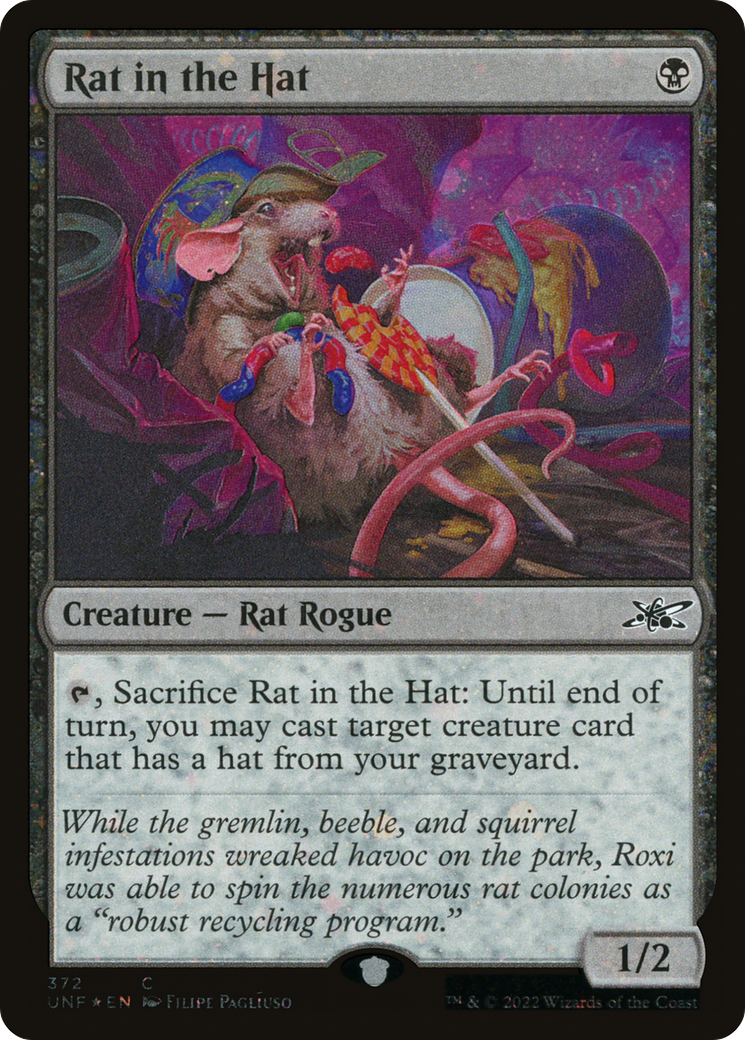 Rat in the Hat (UNF-372) - Unfinity Foil - Premium MTG Single from Wizards of the Coast - Just $0.29! Shop now at Game Crave Tournament Store