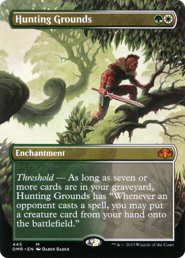 Hunting Grounds (DMR-445) - Dominaria Remastered (Borderless) - Premium MTG Single from Wizards of the Coast - Just $0.26! Shop now at Game Crave Tournament Store