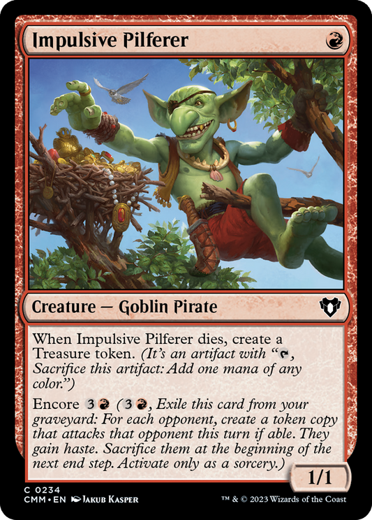 Impulsive Pilferer (CMM-234) - Commander Masters Foil - Premium MTG Single from Wizards of the Coast - Just $0.08! Shop now at Game Crave Tournament Store
