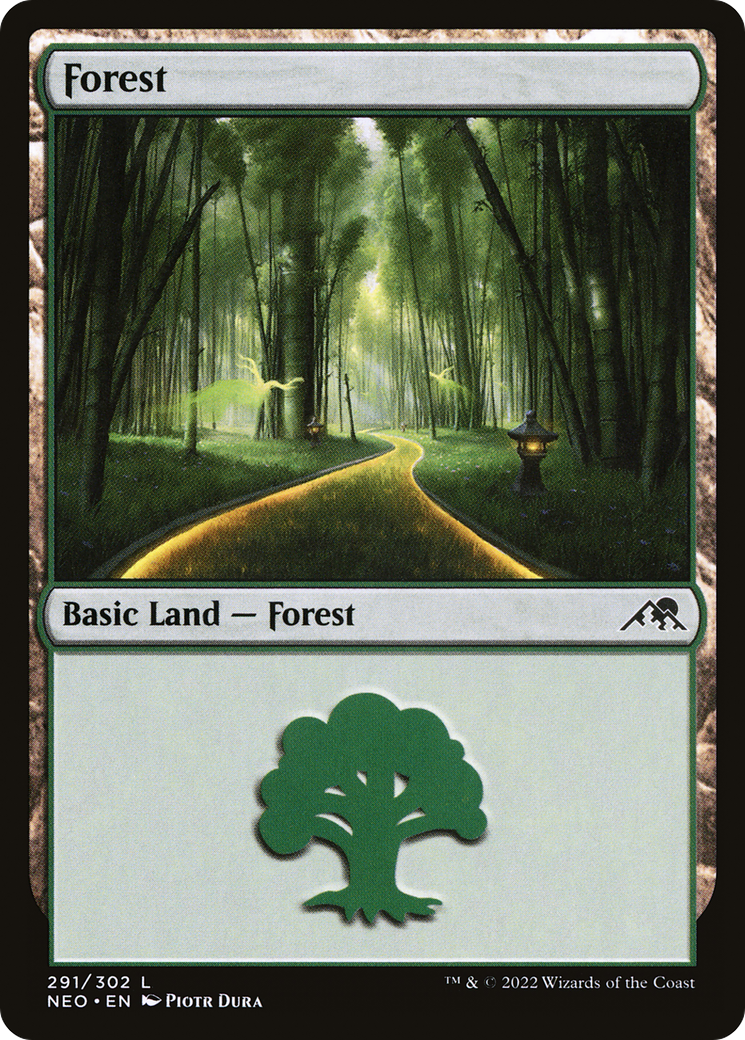 Forest (NEO-291) - Kamigawa: Neon Dynasty - Premium MTG Single from Wizards of the Coast - Just $0.08! Shop now at Game Crave Tournament Store