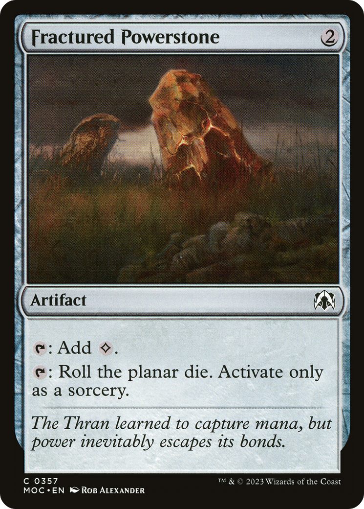 Fractured Powerstone (MOC-357) - March of the Machine Commander - Premium MTG Single from Wizards of the Coast - Just $0.08! Shop now at Game Crave Tournament Store