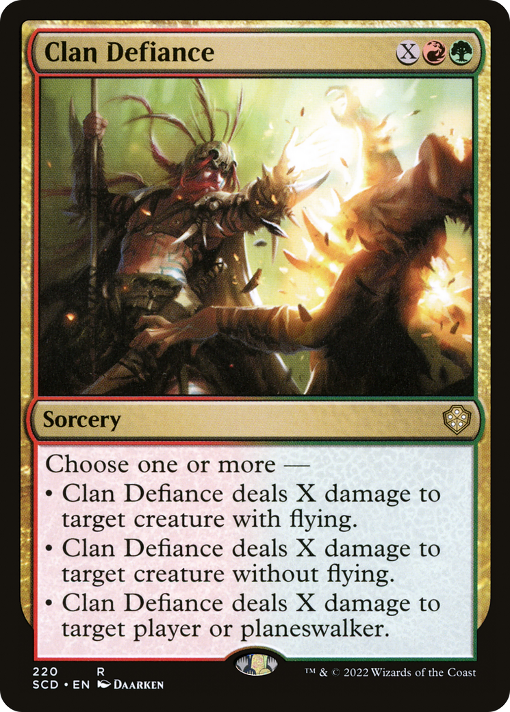 Clan Defiance (SCD-220) - Starter Commander Decks - Premium MTG Single from Wizards of the Coast - Just $0.08! Shop now at Game Crave Tournament Store