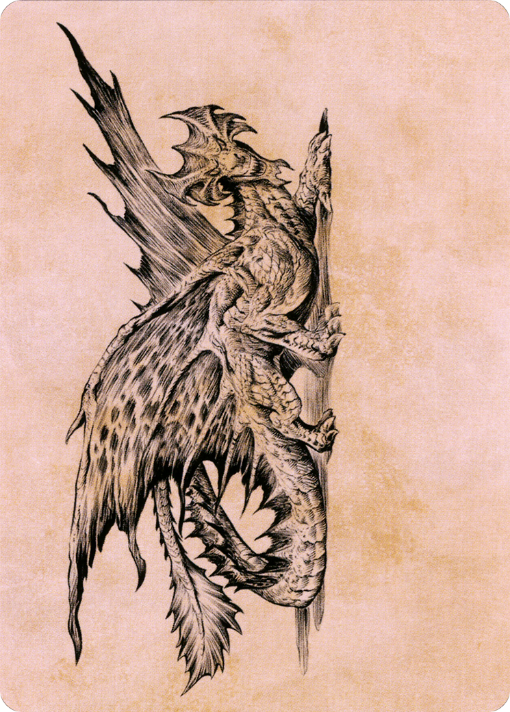 Ancient Brass Dragon // Ancient Brass Dragon (ACLB-049) - Battle for Baldur's Gate Art Series (Borderless) Foil - Premium MTG Single from Wizards of the Coast - Just $0! Shop now at Game Crave Tournament Store