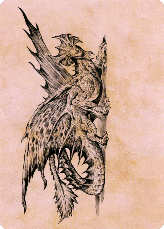 Ancient Brass Dragon // Ancient Brass Dragon (ACLB-049) - Battle for Baldur's Gate Art Series (Borderless) Foil - Premium MTG Single from Wizards of the Coast - Just $0! Shop now at Game Crave Tournament Store
