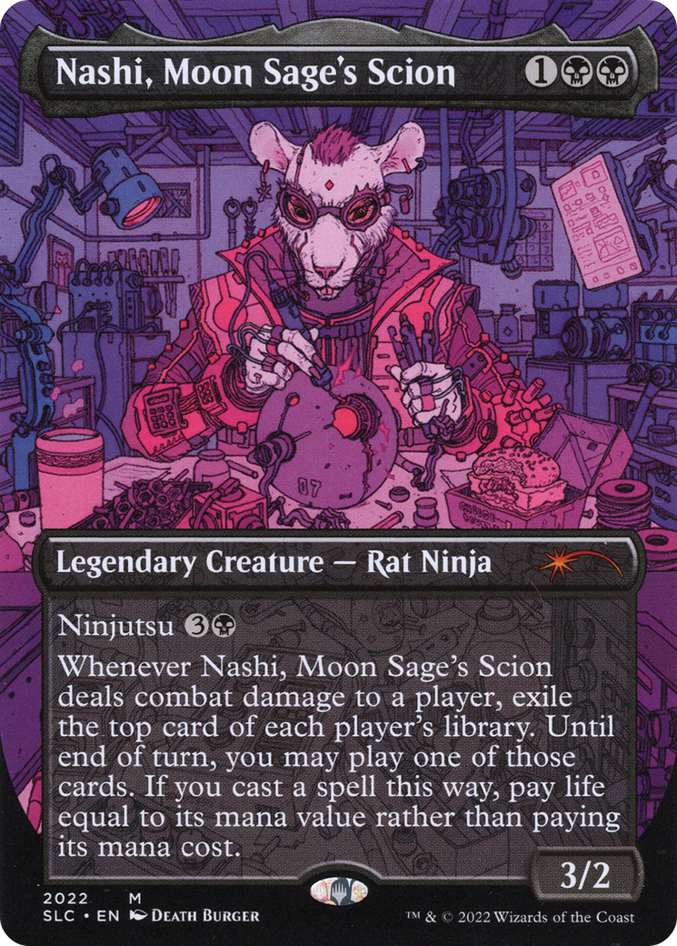 Nashi, Moon Sage's Scion (SLC-2022) - Secret Lair 30th Anniversary Countdown Kit (Borderless) Foil - Premium MTG Single from Wizards of the Coast - Just $1.07! Shop now at Game Crave Tournament Store