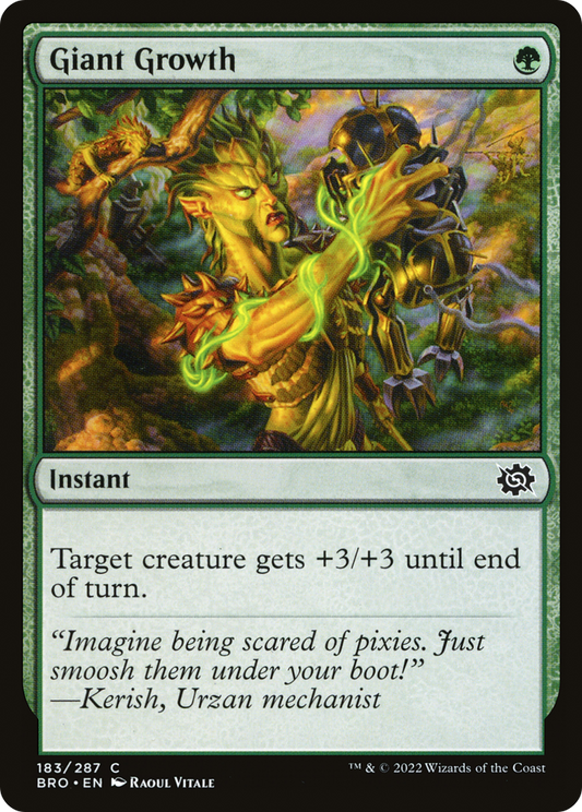 Giant Growth (BRO-183) - The Brothers' War - Premium MTG Single from Wizards of the Coast - Just $0.08! Shop now at Game Crave Tournament Store