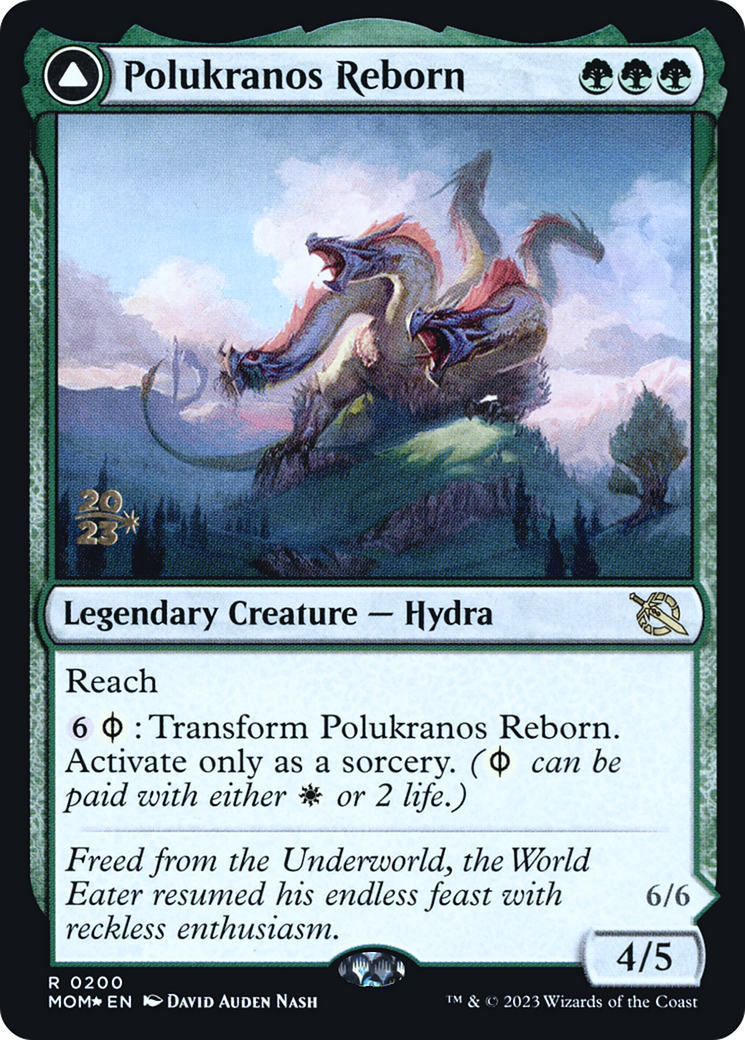 Polukranos Reborn // Polukranos, Engine of Ruin (PMOM-200S) - March of the Machine Promos Foil - Premium MTG Single from Wizards of the Coast - Just $0.80! Shop now at Game Crave Tournament Store