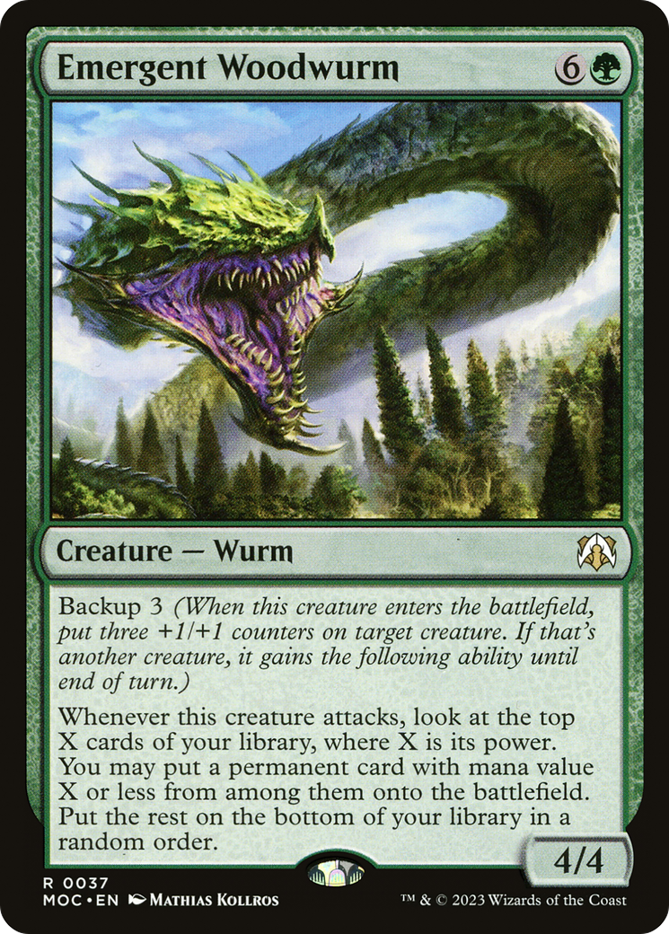 Emergent Woodwurm (MOC-037) - March of the Machine Commander - Premium MTG Single from Wizards of the Coast - Just $0.20! Shop now at Game Crave Tournament Store