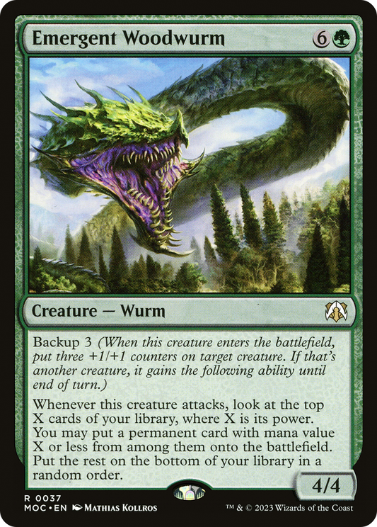 Emergent Woodwurm (MOC-037) - March of the Machine Commander - Premium MTG Single from Wizards of the Coast - Just $0.20! Shop now at Game Crave Tournament Store