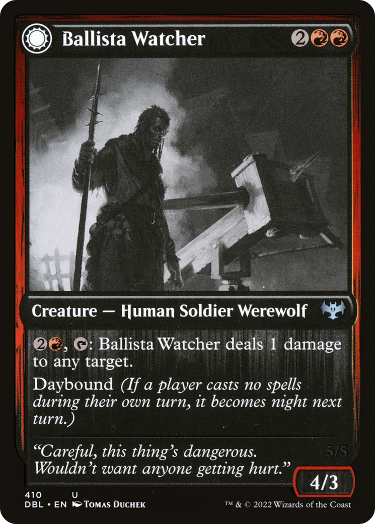 Ballista Watcher // Ballista Wielder (DBL-410) - Innistrad: Double Feature: (Double Faced Transform) - Premium MTG Single from Wizards of the Coast - Just $0.08! Shop now at Game Crave Tournament Store