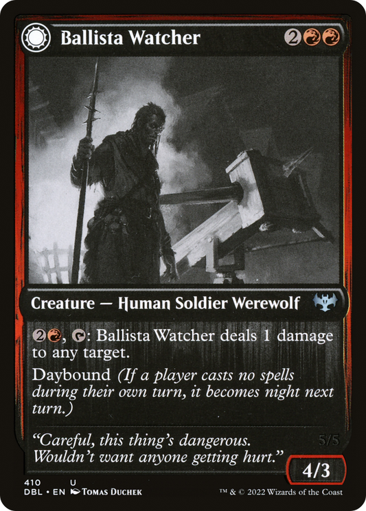 Ballista Watcher // Ballista Wielder (DBL-410) - Innistrad: Double Feature: (Double Faced Transform) - Premium MTG Single from Wizards of the Coast - Just $0.08! Shop now at Game Crave Tournament Store