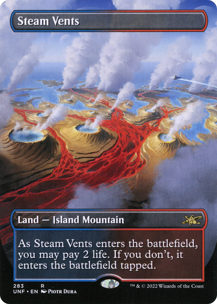 Steam Vents (UNF-283) - Unfinity (Borderless) - Premium MTG Single from Wizards of the Coast - Just $7.52! Shop now at Game Crave Tournament Store