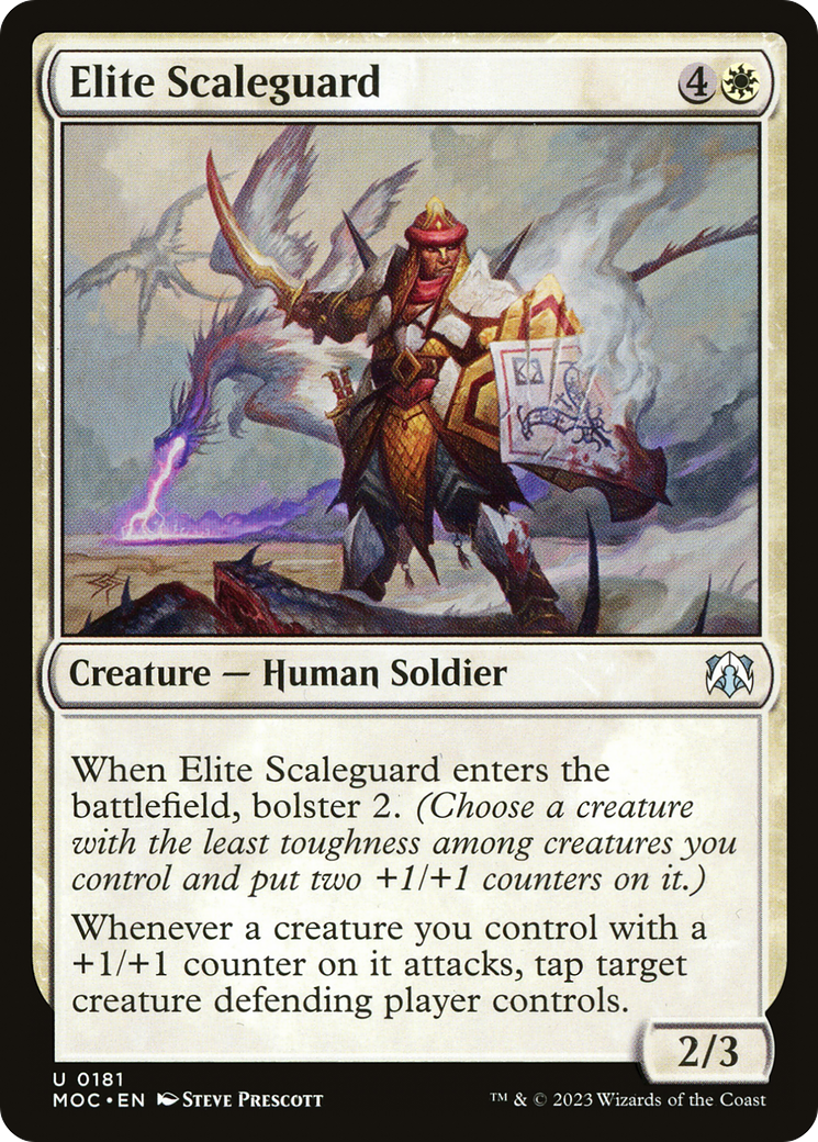 Elite Scaleguard (MOC-181) - March of the Machine Commander - Premium MTG Single from Wizards of the Coast - Just $0.08! Shop now at Game Crave Tournament Store