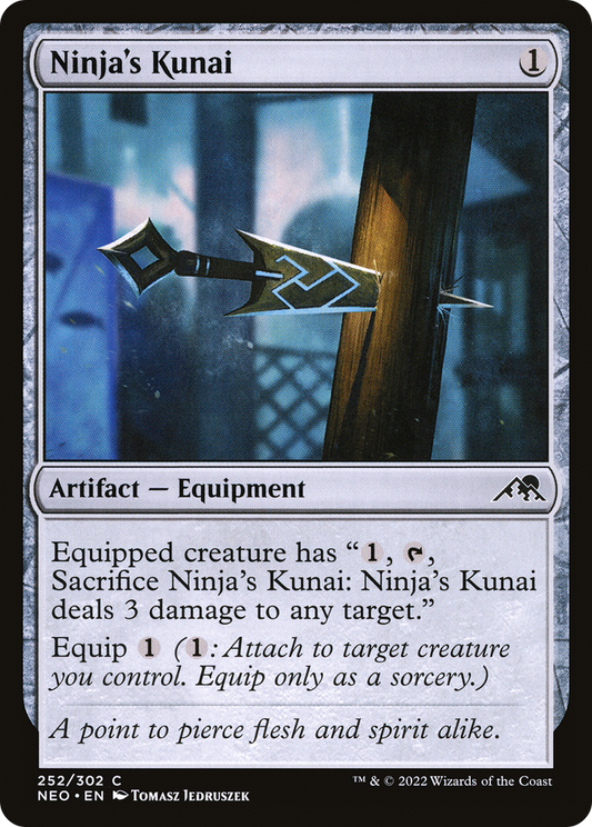 Ninja's Kunai (NEO-252) - Kamigawa: Neon Dynasty - Premium MTG Single from Wizards of the Coast - Just $0.08! Shop now at Game Crave Tournament Store