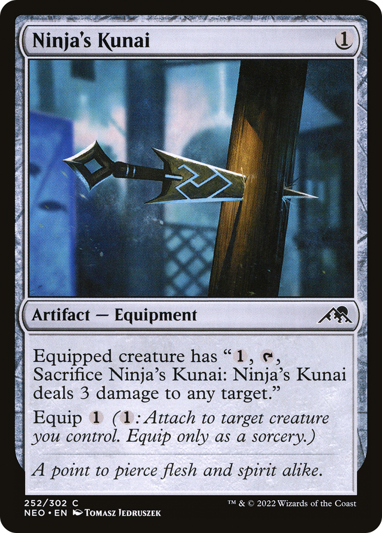 Ninja's Kunai (NEO-252) - Kamigawa: Neon Dynasty Foil - Premium MTG Single from Wizards of the Coast - Just $0.08! Shop now at Game Crave Tournament Store
