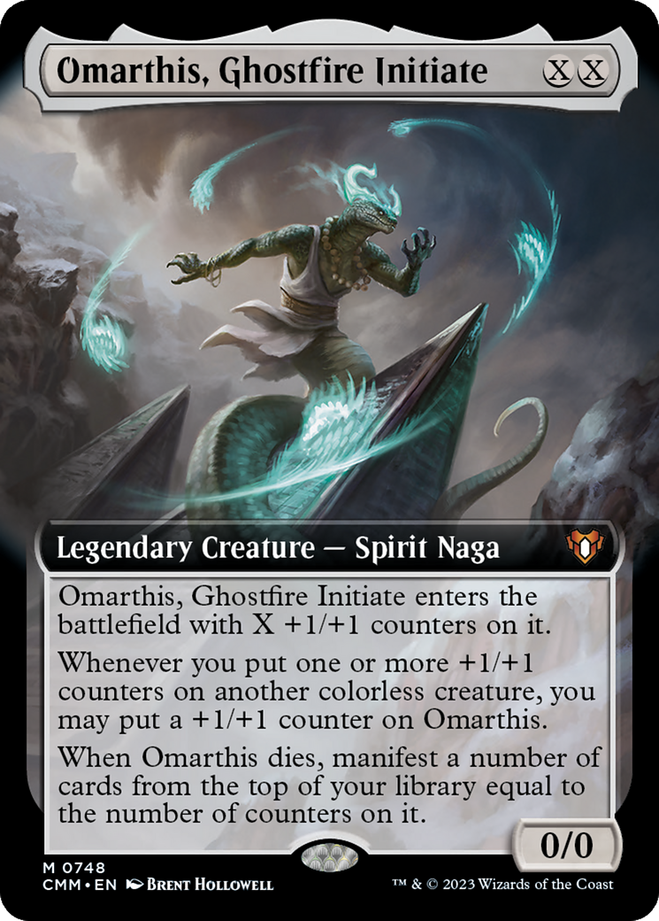 Omarthis, Ghostfire Initiate (CMM-748) - Commander Masters: (Extended Art) Foil - Premium MTG Single from Wizards of the Coast - Just $0.89! Shop now at Game Crave Tournament Store